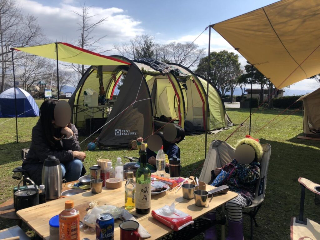 琵琶湖岸緑地「南三ツ谷公園」はファミリーキャンプに良いところ！